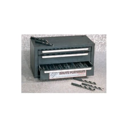Champion Cutting Tool 128 Piece XL5 Brute Platinum Split Point Jobber Drill Dispenser, Includes: 1/16in - 1/2in x 64ths CHA D1-XL5-LTD